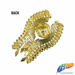 SALE! Fancy Colored Rhinestone Motif Applique on Metal Setting, YH-099