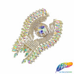 SALE! Fancy Colored Rhinestone Motif Applique on Metal Setting, YH-099