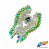 SALE! Fancy Colored Rhinestone Motif Applique on Metal Setting, YH-099