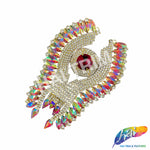 SALE! Fancy Colored Rhinestone Motif Applique on Metal Setting, YH-099