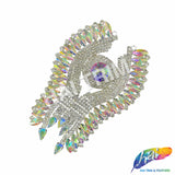 SALE! Fancy Colored Rhinestone Motif Applique on Metal Setting, YH-099