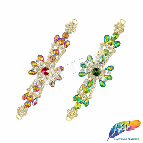 SALE! Fancy Colored Rhinestone Motif Applique, YH-101