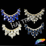 SALE! Mini Collar Rhinestone Applique on Metal Setting, YH-110