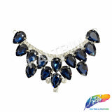 SALE! Mini Collar Rhinestone Applique on Metal Setting, YH-110