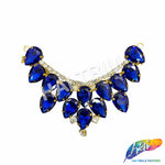 SALE! Mini Collar Rhinestone Applique on Metal Setting, YH-110