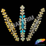 SALE! Fancy Colored Rhinestone Motif Applique on Metal Setting, YH-111