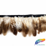 2-3" Natural Rooster Saddle Fringe (1 Yard)