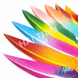 10-12" 2-tone Spray Painted Cut Turkey Quills (Sold Per Piece)