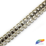 5/8" Half Dome Plastic Stud Trim w/ Rhinestones, PST-018