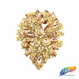 Teardrop Crystal Rhinestone Brooch, BRS-002