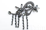 SALE! Crystal Rhinestone Brooch with Fringe, BRS01-045