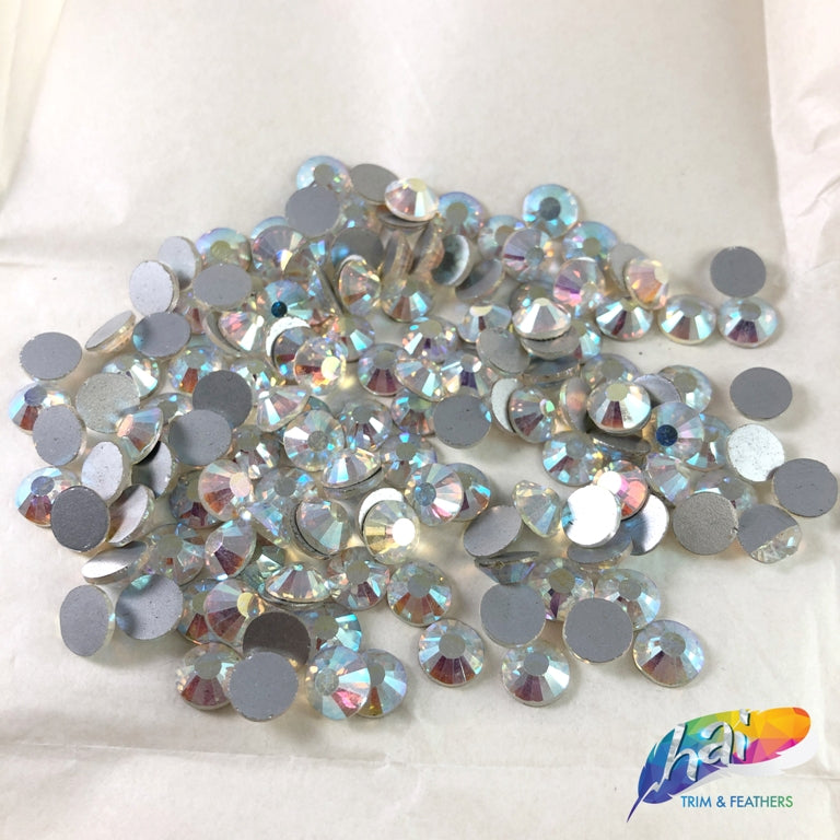 10mm Round Crystal AB Sew-on Rhinestones – Hai Trim & Feathers
