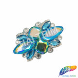 Gel-Back Rhinestone Motif Iron On Applique, IRA-129