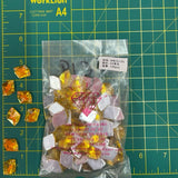 CLOSEOUT! Golden Yellow Acrylic Stones (sold per pack), A3