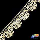 2 3/8" Metallic Embroidered Trim, EMB-004