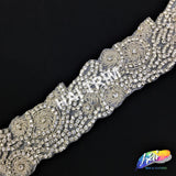 2 1/4” Beaded Rhinestone Trim (sold by yard piece), BRT-030