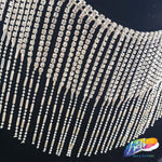 3 7/8" Rhinestone Cupchain Fringe with Ball Chain Strip, RF-047