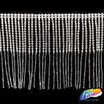 3 7/8" Rhinestone Cupchain Fringe with Ball Chain Strip, RF-047