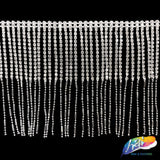 3 7/8" Rhinestone Cupchain Fringe with Ball Chain Strip, RF-047