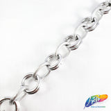 3/4" Silver Double Linked Rolo Chain, CH-105